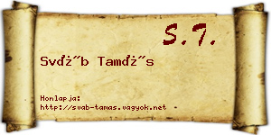 Sváb Tamás névjegykártya